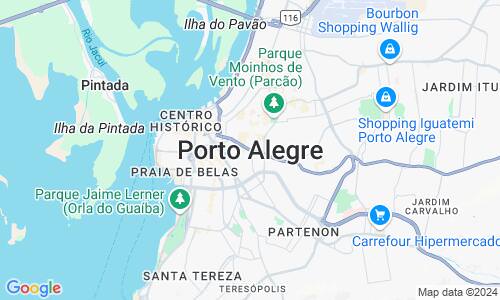 Ausschnit der Weltkarte zu Porto Alegre