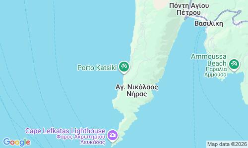Ausschnitt der Weltkarte zu Porto Katsiki Beach