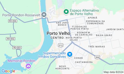 Ausschnitt der Weltkarte zu Porto Velho