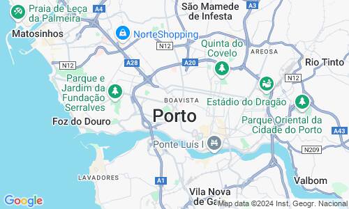 Ausschnit der Weltkarte zu Porto