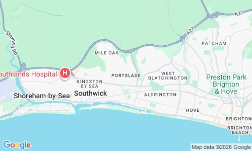 Ausschnitt der Weltkarte zu Portslade Beach