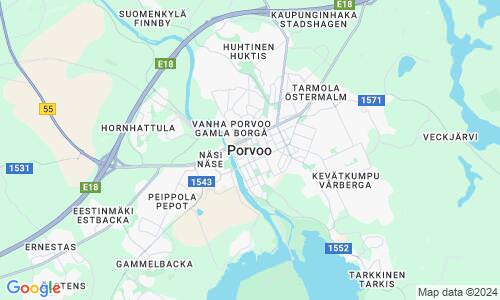Ausschnit der Weltkarte zu Porvoo