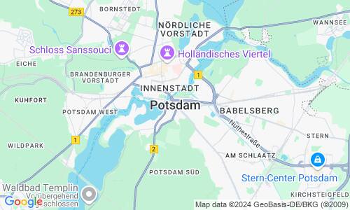 Ausschnitt der Weltkarte zu Potsdam