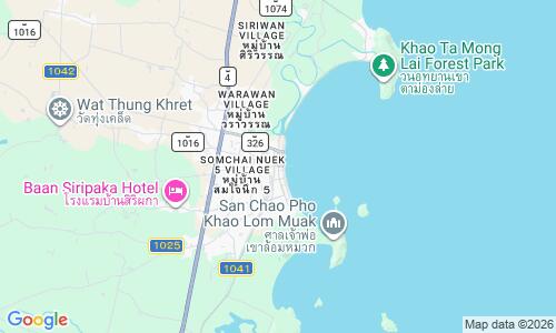 Ausschnitt der Weltkarte zu Prachuap Khiri Khan Strand