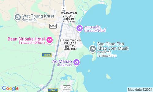 Ausschnitt der Weltkarte zu Prachuap Khiri Khan