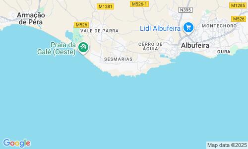 Ausschnitt der Weltkarte zu Praia da Coelha