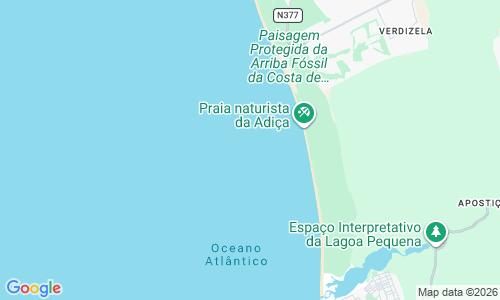 Ausschnitt der Weltkarte zu Praia da Costa da Caparica