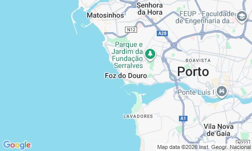 Ausschnitt der Weltkarte zu Praia da Foz do Douro