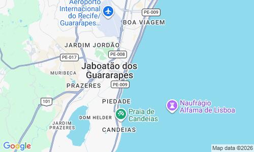Ausschnitt der Weltkarte zu Praia da Piedade