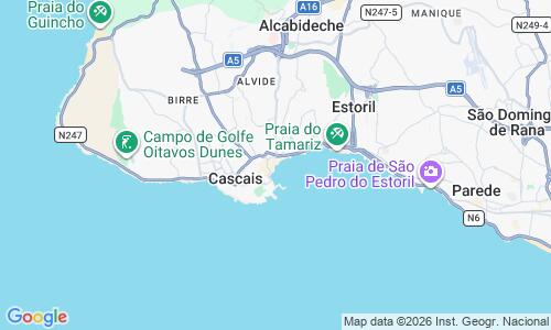 Ausschnitt der Weltkarte zu Praia da Rainha