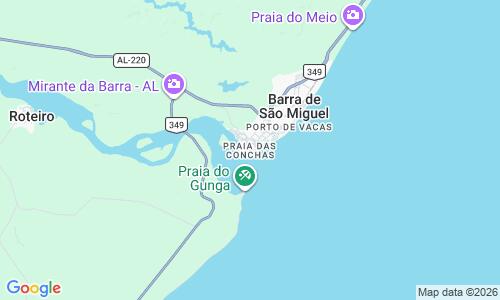 Ausschnitt der Weltkarte zu Praia das Conchas