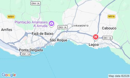 Ausschnitt der Weltkarte zu Praia das Milícias