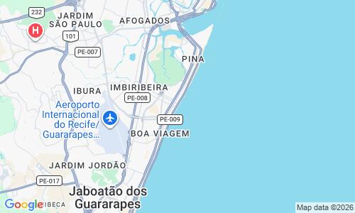 Ausschnitt der Weltkarte zu Praia de Boa Viagem
