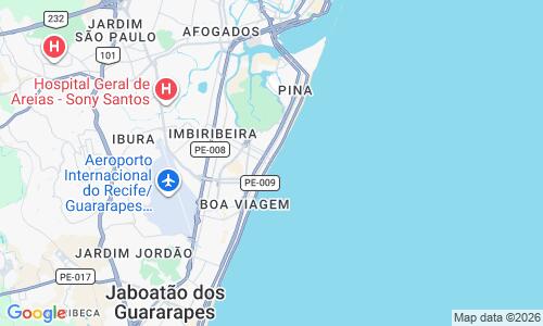 Ausschnitt der Weltkarte zu Praia de Boa Viagem