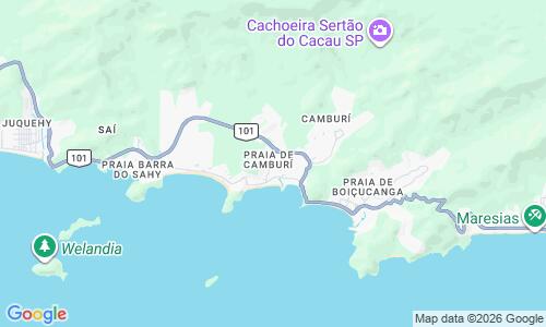 Ausschnitt der Weltkarte zu Praia de Camburi