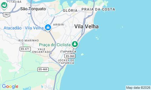 Ausschnitt der Weltkarte zu Praia de Itaparica