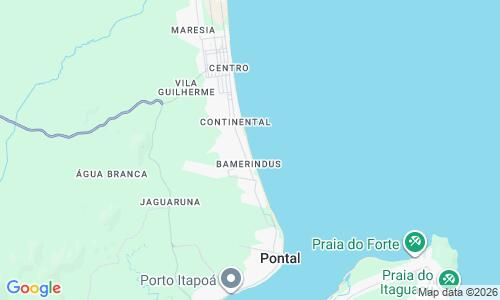 Ausschnitt der Weltkarte zu Praia de Itapoã