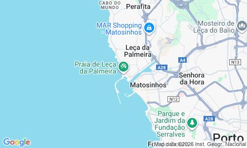 Ausschnitt der Weltkarte zu Praia de Leça da Palmeira