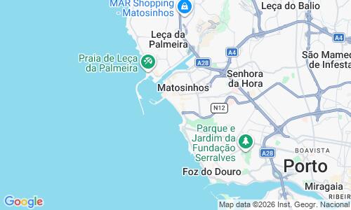 Ausschnitt der Weltkarte zu Praia de Matosinhos