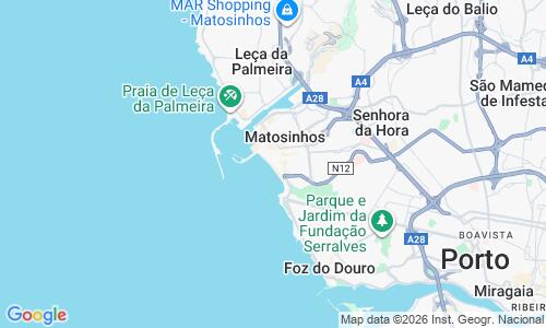 Ausschnitt der Weltkarte zu Praia de Matosinhos