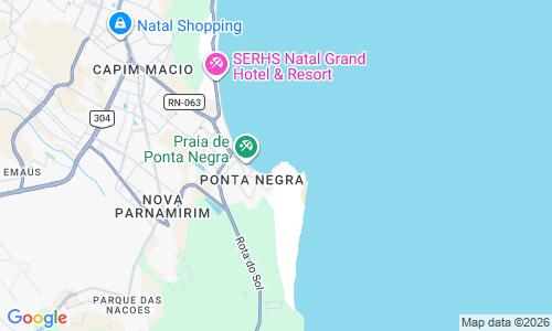 Ausschnitt der Weltkarte zu Praia de Ponta Negra