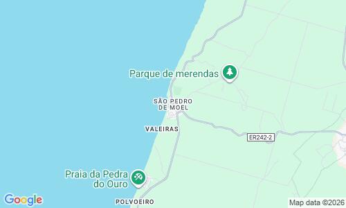 Ausschnitt der Weltkarte zu Praia de São Pedro de Moel