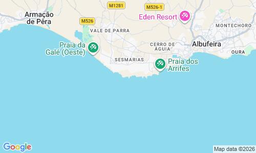 Ausschnitt der Weltkarte zu Praia do Castelo