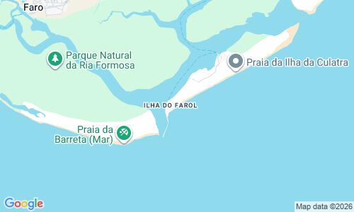 Ausschnitt der Weltkarte zu Praia do Farol