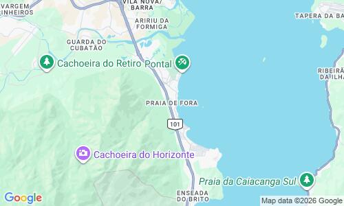 Ausschnitt der Weltkarte zu Praia do Fora