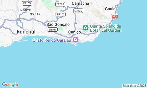 Ausschnitt der Weltkarte zu Praia do Garajau