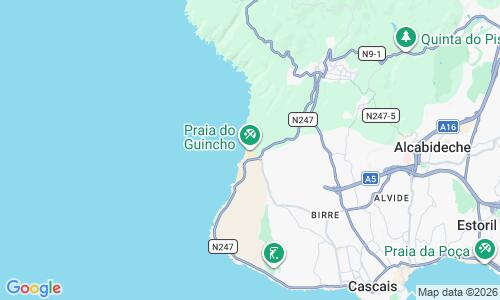 Ausschnitt der Weltkarte zu Praia do Guincho