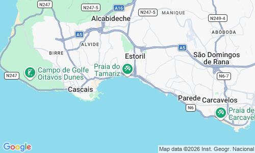 Ausschnitt der Weltkarte zu Praia do Tamariz