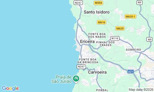 Ausschnitt der Weltkarte zu Praia dos Pescadores