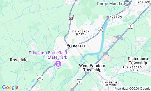 Ausschnitt der Weltkarte zu Princeton