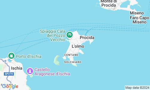 Ausschnitt der Weltkarte zu Procida