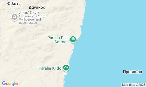 Ausschnitt der Weltkarte zu Psili Ammos Beach