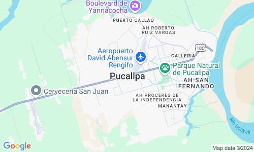 Ausschnitt der Weltkarte zu Pucallpa