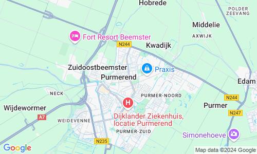 Ausschnitt der Weltkarte zu Purmerend