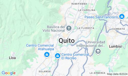 Ausschnit der Weltkarte zu Quito