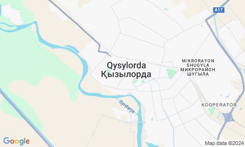 Ausschnitt der Weltkarte zu Qysylorda