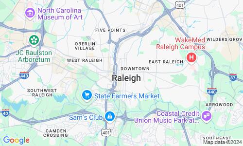 Ausschnitt der Weltkarte zu Raleigh