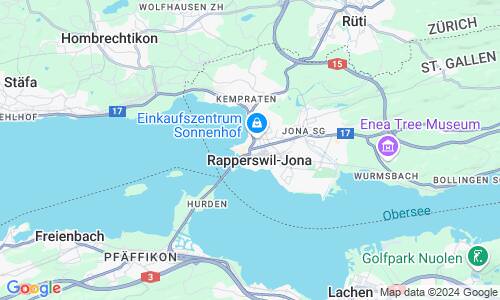 Ausschnitt der Weltkarte zu Rapperswil SG