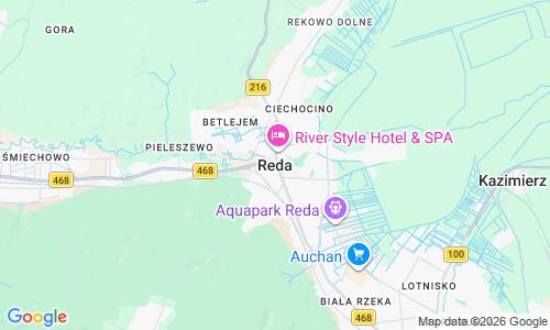 Ausschnitt der Weltkarte zu Reda Beach