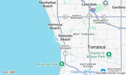 Ausschnitt der Weltkarte zu Redondo Beach