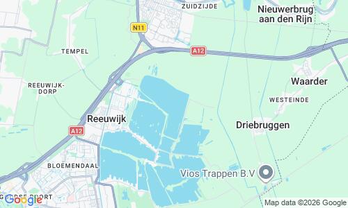 Ausschnitt der Weltkarte zu Reeuwijkse Plassenstrand