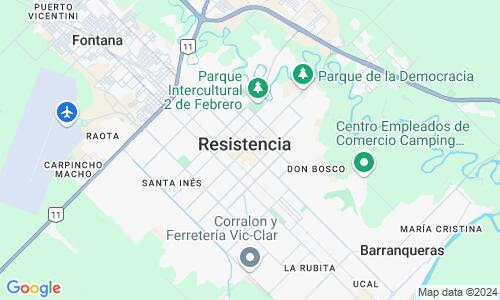 Ausschnitt der Weltkarte zu Resistencia