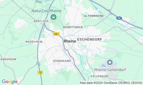 Ausschnitt der Weltkarte zu Rheine