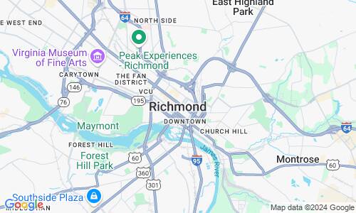 Ausschnitt der Weltkarte zu Richmond