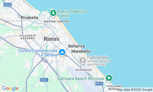 Ausschnitt der Weltkarte zu Rimini - Bellariva