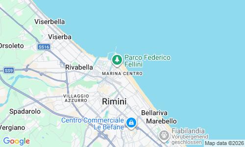 Ausschnitt der Weltkarte zu Rimini - Marina Centro
